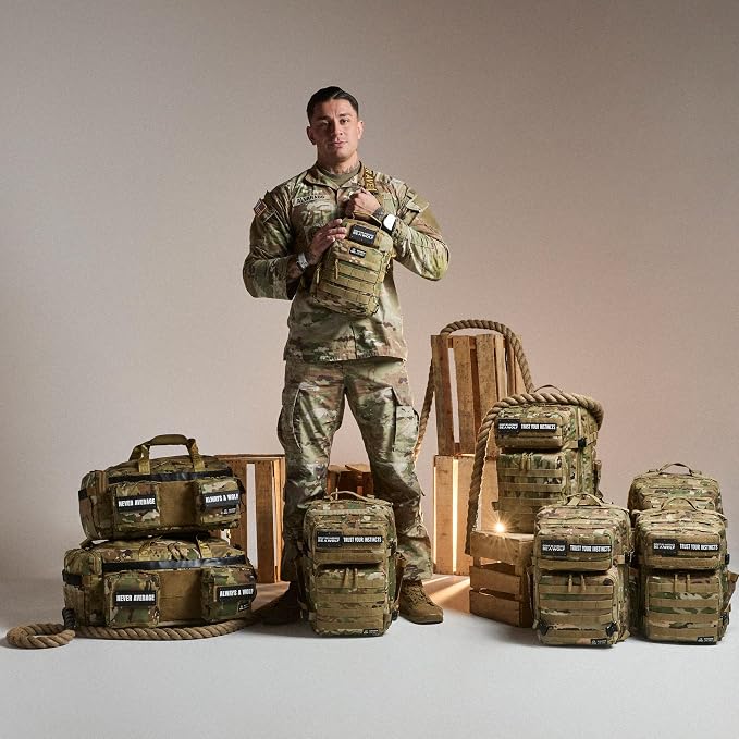 WOLFpak Ultimate 40L Gym & Travel Duffle Bag - Rigid Frame (OCP Camo) | 16" Dual Laptop Sleeves, 180° Full Opening, Hidden Security Pocket, Shoe Compartment, Trolley Sleeve, MOLLE Webbing - Image 6