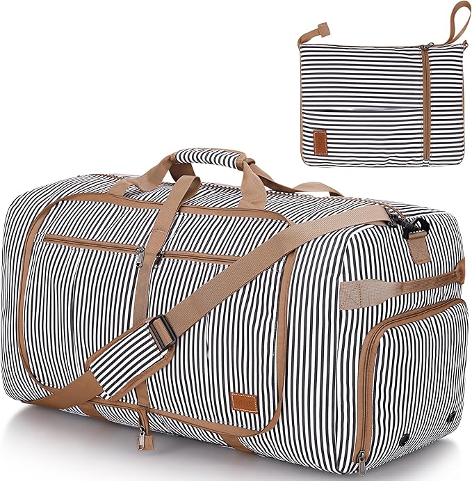 100L EXTRA LARGE Foldable Waterproof Travel Duffle Bag for Men and Women | with Shoe Compartment, Duffel for Weekender Gym Sport, Tear Resistant, Polyester by Urtala