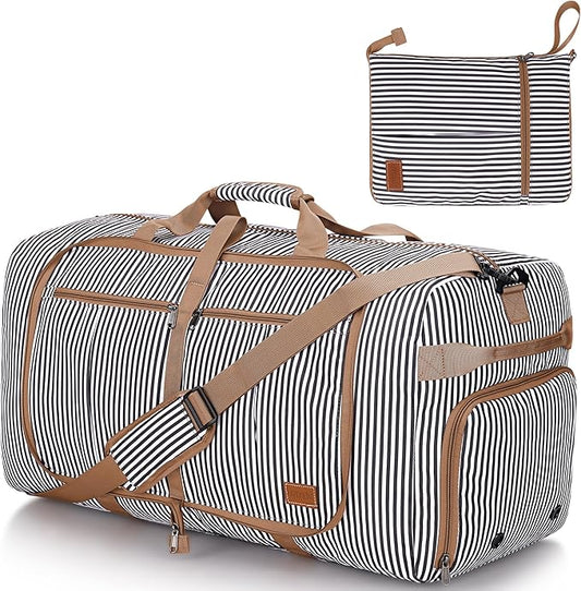 100L EXTRA LARGE Foldable Waterproof Travel Duffle Bag for Men and Women | with Shoe Compartment, Duffel for Weekender Gym Sport, Tear Resistant, Polyester by Urtala