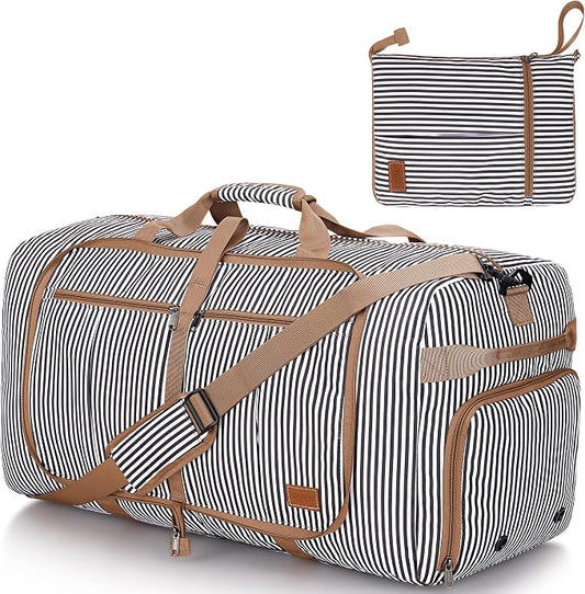120L EXTRA LARGE Foldable Waterproof Travel Duffle Bag for Men and Women | with Shoe Compartment, Duffel for Weekender Gym Sport, Tear Resistant, Polyester by Urtala