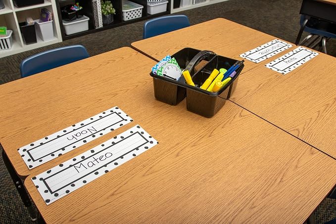 Teacher Created Resources Black Portable Plastic Storage Caddy 6-Pack for Classrooms, Kids Room, and Office Organization, 3 Compartment - Image 5
