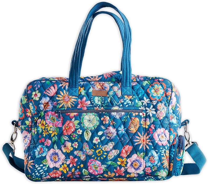 Maison d' Hermine Weekender Bags for Women Cotton Quilted Duffel Overnight Luggage Weekend Bag for Men Gym Gifts Travel | Overnight Luggage Weekend Bag for Men Gym Sports Gifts Duffle bag Business Travellers Trip Spring Summer by MaisondHermine
