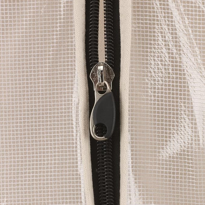 Household Essentials 3392-1 Cedarline Collection Hanging Garment Bag | Dress and Suit Protector | Natural Cotton Canvas,Off-White - Image 7