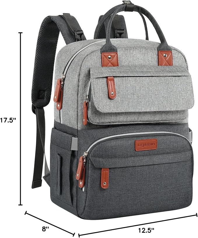Diaper Bag Backpack, Baby Bag for Boys Girls, Large Diaper Backpack Travel Diaper Bags with Insulated Pockets Baby Registry Search Shower Gifts Newborn Essentials for Mom Dad, Waterproof Grey - Image 9