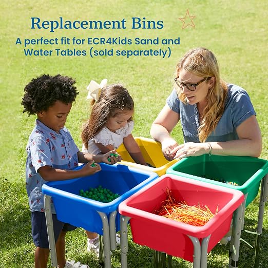 ECR4Kids Stackable Square Bins with Non-Snap Lids, Multipurpose Organization, Yellow, 2-Pack - Image 5