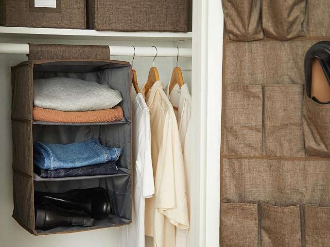 Covermates Hanging Closet Organizer, 13.5" W x 13.5" D x 20.75" H | durable polyester construction, label window, 3-year warranty - Image 6
