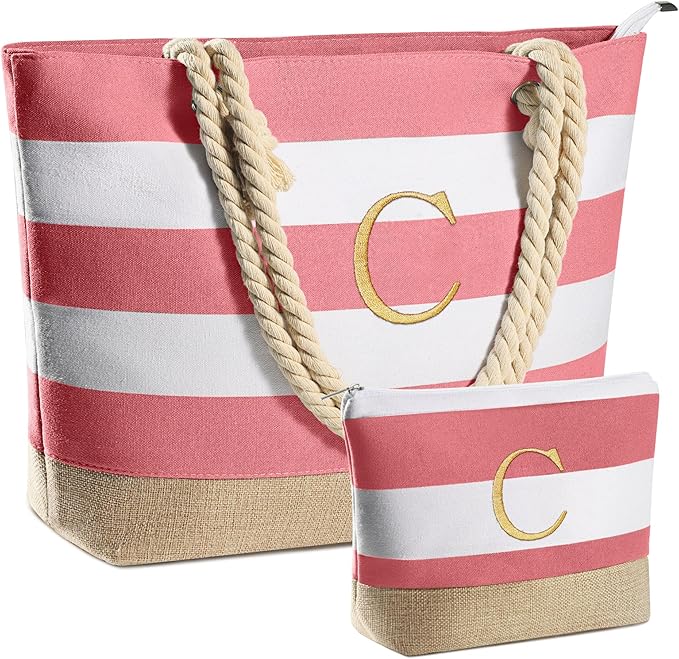 YOOLIFE Beach Bags for Women - Travel Canvas Beach Tote, Pool Waterproof Bag, Travel Essentials, Gifts for Women Birthday by YOOLIFE
