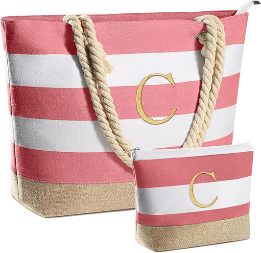 YOOLIFE Beach Bags for Women - Travel Canvas Beach Tote, Pool Waterproof Bag, Travel Essentials, Gifts for Women Birthday by YOOLIFE