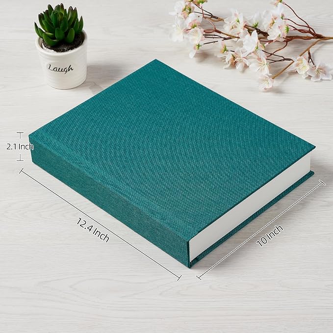 Pssoss 8x10 Photo Album with Writing Space, Linen Cover, 30 Photos | High-GSM writable pages with easy slip-in pockets for weddings, baby photos, family memories, travel, and anniversaries. - Image 2