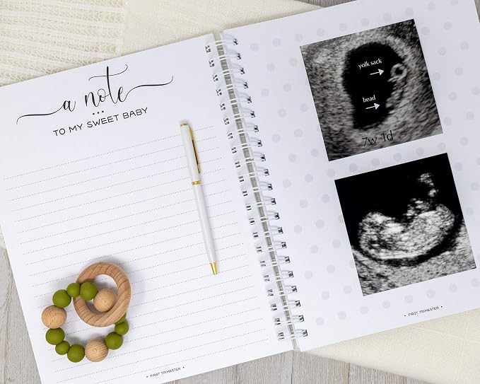 Personalized Pregnancy Journal - Hardcover Pregnancy Memory Book Customized with Baby’s Name, Nickname or Phrase - Prompted Journal for New Moms (Rainbows) - Image 5