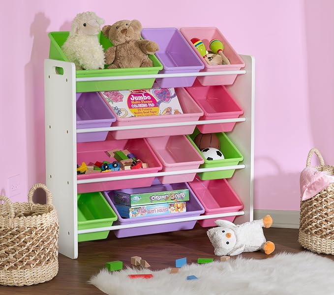 HoneyCanDo Kids Toy Storage Organizer With Bins, Pastel - Image 2