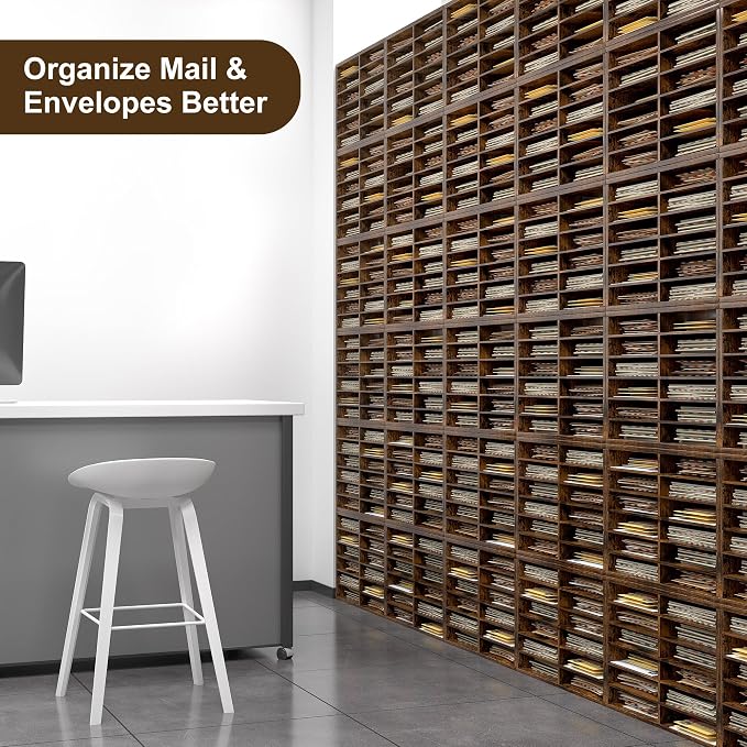 Alpeir Classroom Mailbox 12 Slots with Removable Shelves, Antique | Hold 6000 Sheets Paper, Heavy Duty, Easily Assemble, Teacher Student Organization, For Classroom, Office, Home Countertop - Image 8