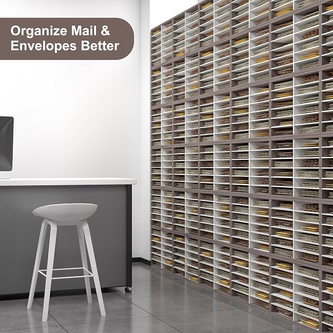 Alpeir Classroom Mailbox 12 Slots with Removable Shelves, Retro Grey/White | Hold 6000 Sheets Paper, Heavy Duty, Easily Assemble, Teacher Student Organization, For Classroom, Office, Home Countertop - Image 8