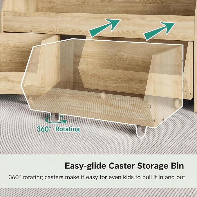 Kids Toy Storage Organizer, Kids Toy Organizer, Playroom Organization | 2 Movable Drawers Encourage Good Organization Habits, Organizador de Juguetes, Toddler Toy Storage, Nursery Toy Storage - Image 5