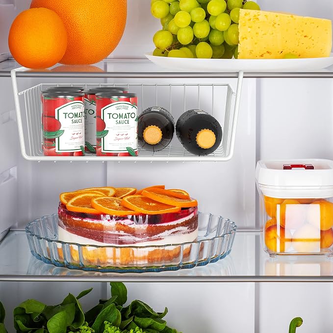 Simple Houseware 6PK Under Shelf Basket, White - Image 5