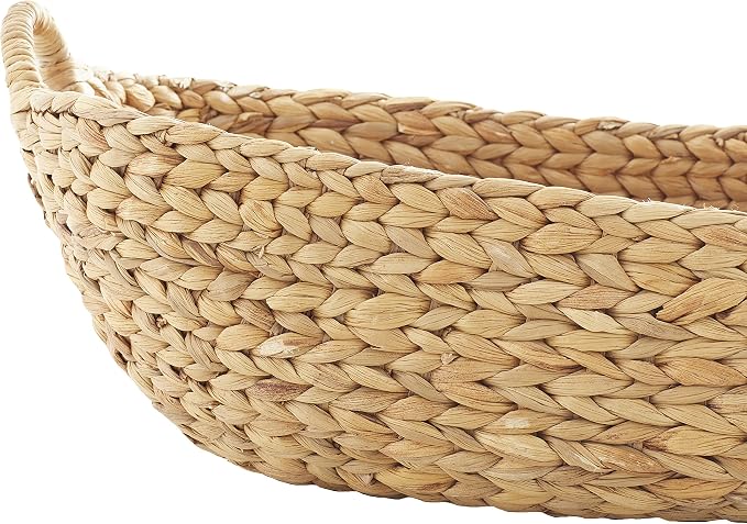 Deco 79 Seagrass Handmade Decorative and Functional Storage Basket Basket Organizer with Metal Handles, Set of 5 Basket for Storage 23", 21", 19", 16", 12"W, Brown - Image 5