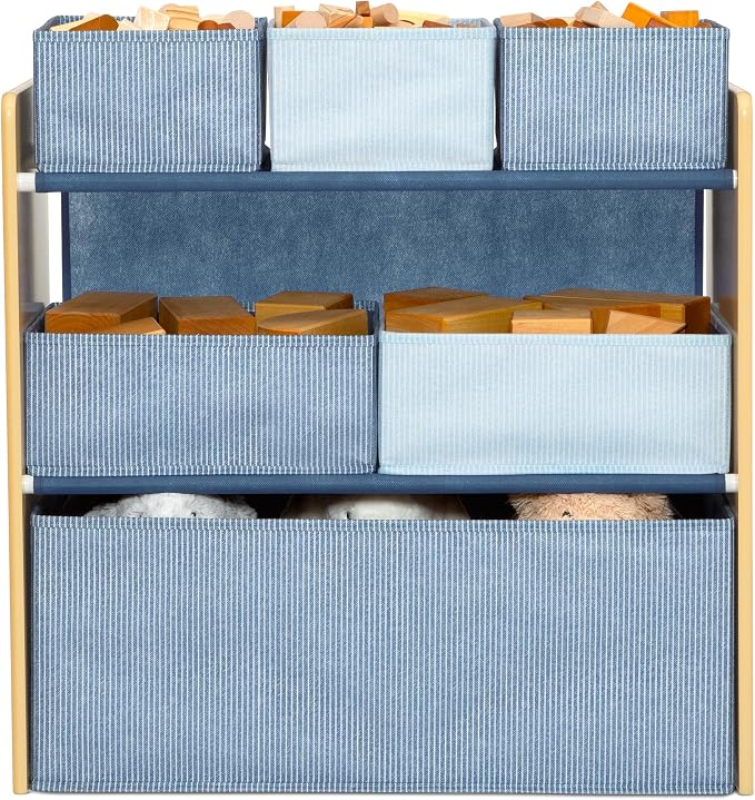Delta Children - GapKids 6 Bin Toy Organizer - Greenguard Gold Certified, Indigo Blue - Image 8