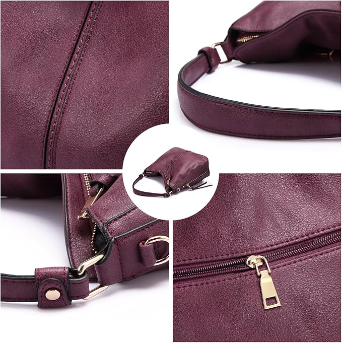 Hobo Crossbody Bag for Women, Designer Shoulder Purse Handbags - Image 8