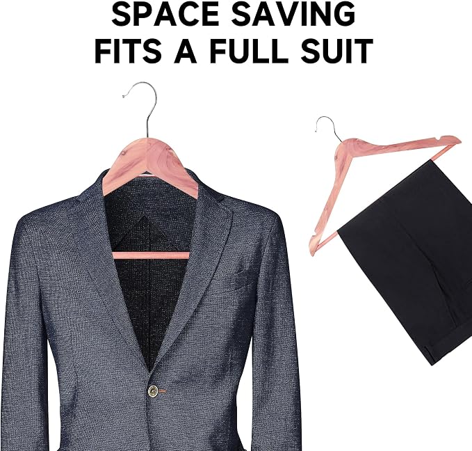 Wooden Clothes Hangers with Pants Bars, Cedar Wood, 96-Pack | Heavy Duty Solid Wood Suit & Coat Hangers with Swivel Hook & Shoulder Notches, for Shirts, Jackets, Dresses & Trousers - Image 7