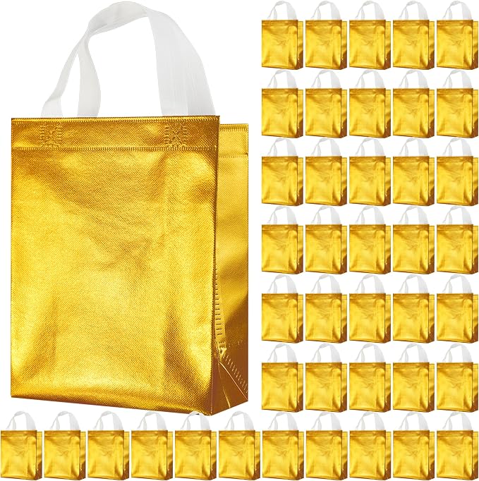 BLEWINDZ 100 Medium Reusable Gift Bags with Handles - Ideal Party Favors & Shopping Bags (10 Colors) by BLEWINDS