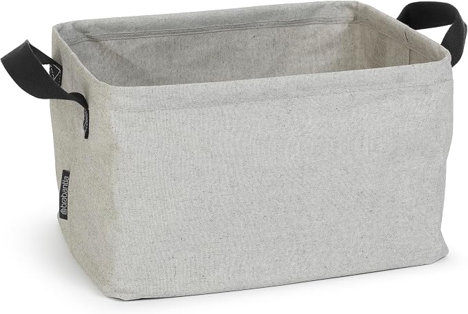 Brabantia - Foldable Laundry Basket - Compact Storage Box - Water Resistant Coating - Multi-Functional - Laundry Hamper - Bathroom - Collapsible - Grey - 9 Gal by Unknown