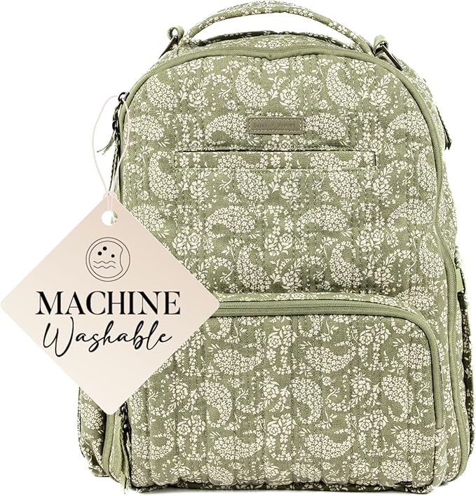 JuJuBe x Sazan Hendrix - New Classic Diaper Bag Backpack with Portable Changing Pad, Stroller Straps, Large Travel Backpack for carrying Baby Bottles, Wipes, Diapers, Pacifiers, Paisley Floral - Image 2