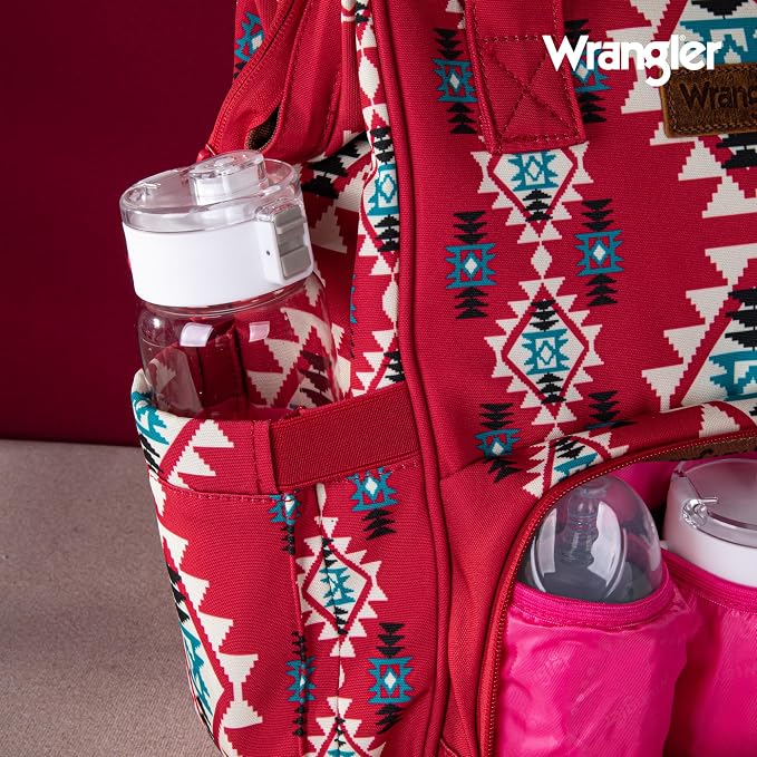 Montana West Wrangler Diaper Bag Backpack Aztec Callie Bag Travel Backpack Purses Western Multi-Function Baby Bags for Mom - Image 3