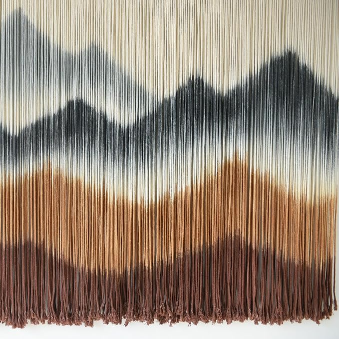 Macrame Wall Hanging Dip-Dyed Mountain Fiber Art Craftsmanship 57"W*35"L | For Bedroom Living Room Wall Art, Room Styling, Interior Decoration, Modern Home Style, Farmhouse Decor, Housewarming Gift - Image 7