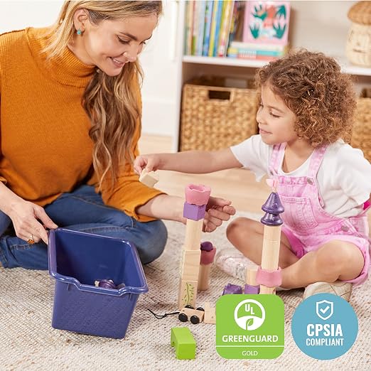 ECR4Kids Scoop Front Storage Bin, Multipurpose Organization, Earthtone, 5-Piece | Durable plastic, GREENGUARD Gold Certified, 1.2 gallon capacity, lightweight & nestable, built-in handle, classroom/home use - Image 6