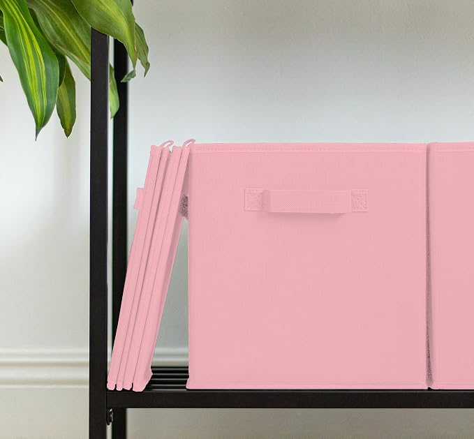 13 Inch Cube Storage Bins - 2 Pack - Large, Dual Handles, Foldable | 13x13 Fabric Bins for Organizing Closet, Clothes and Toys - Image 5