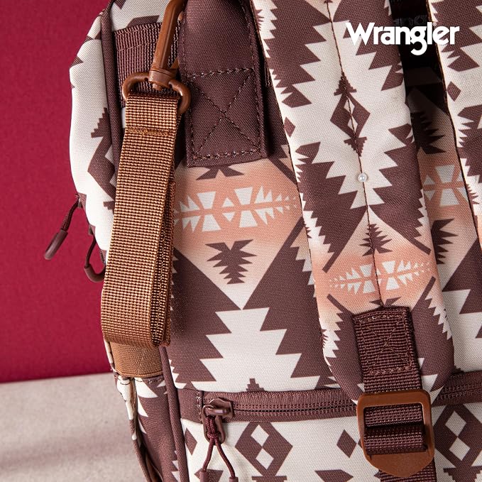 Montana West Wrangler Diaper Bag Backpack Aztec Callie Bag Travel Backpack Purses Western Multi-Function Baby Bags for Mom - Image 8