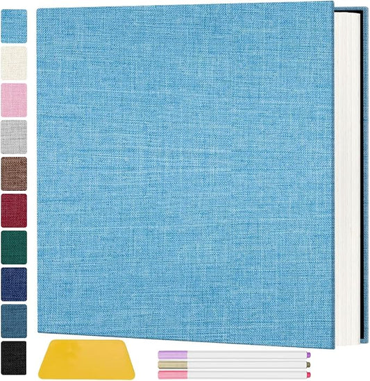 Zesthouse Large 18In Photo Album Self Adhesive 60 Pages, Scrapbook Albums with Sticky Page Holds 10x12 & 8x10 & 5X7 & 4x6 Pictures, DIY Photo Book Ideal Gift for Family Wedding Baby by Zesthouse