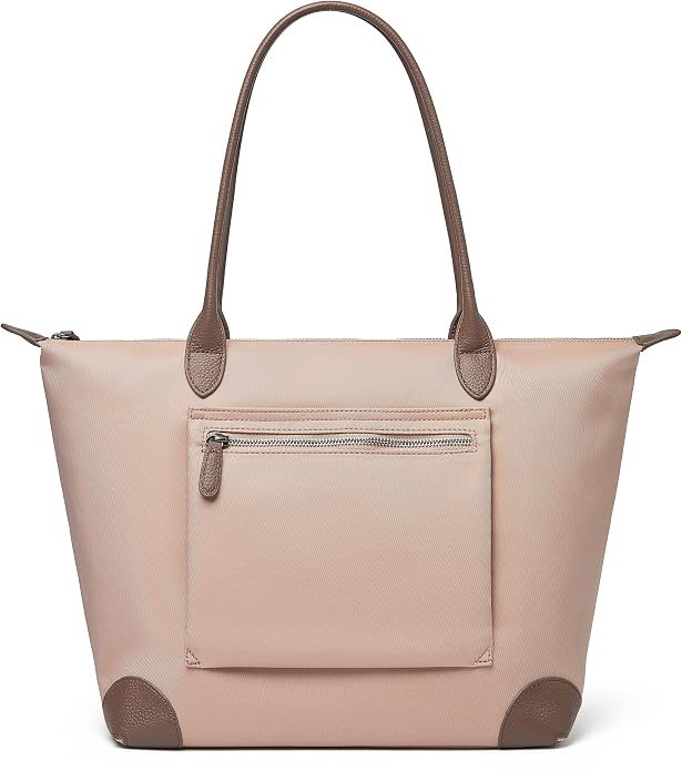 DORIS&JACKY Women Lightweight Tote Bag Designer Leather Work Shoulder Purse | Large Foldable Waterproof Nylon Hobo, Soft Fashion Casual Travel Gym Shopping Handbags with Long Leather Strap - Image 7