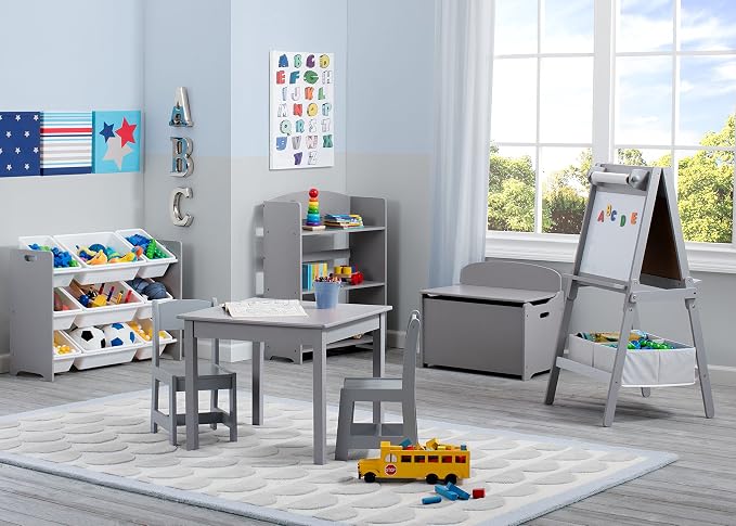 Delta Children MySize Deluxe Toy Box, Grey - Image 8