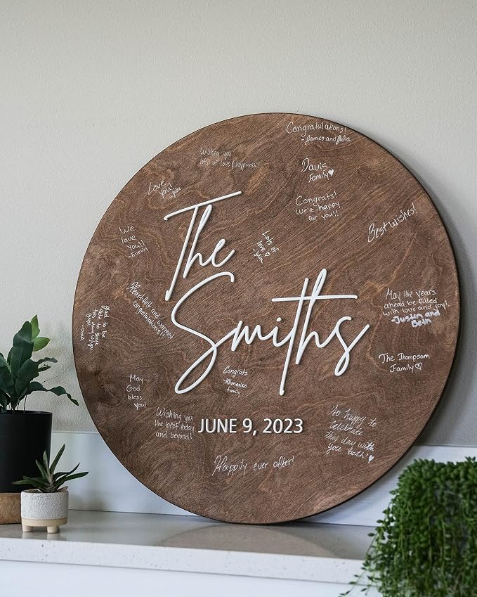 Guest Book Alternative - Custom Wedding Guest Book Decor - Layered Wood Wedding Sign - Image 6