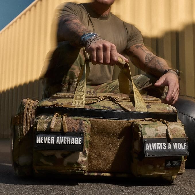 WOLFpak Ultimate 40L Gym & Travel Duffle Bag - Rigid Frame (OCP Camo) | 16" Dual Laptop Sleeves, 180° Full Opening, Hidden Security Pocket, Shoe Compartment, Trolley Sleeve, MOLLE Webbing - Image 4