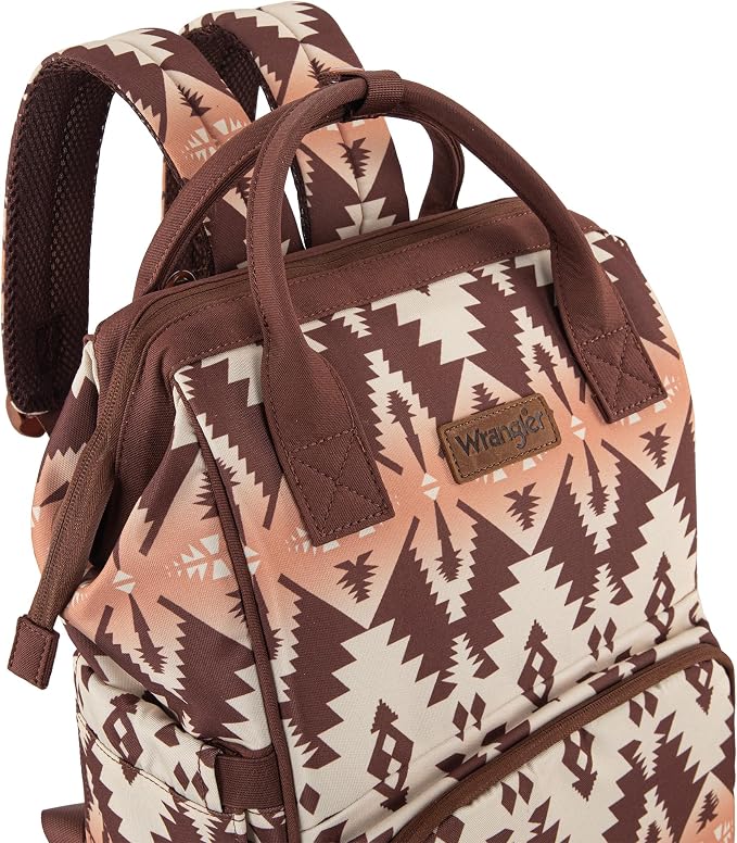 Montana West Wrangler Callie Diaper Bag Backpack with Stroller Straps Multifunction Baby Travel Bag WG2204-9110BR - Image 2