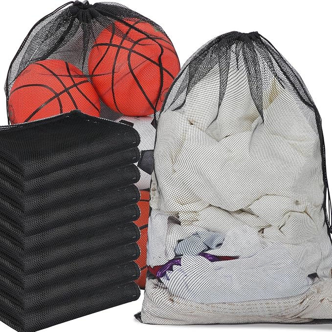Berlune 30 Pack Large Mesh Laundry Bags | Oversized breathable mesh bags help sort and transport laundry for dorms, rentals, laundromats and facilities. by Berlune