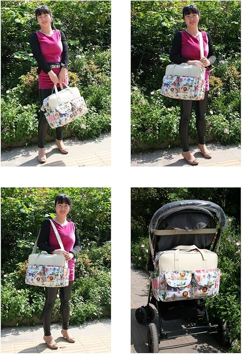Kamay's Mummy Shoulder Bag Diaper Bag Chic Nappy Changing Bag Tote/Messenger Style Large with Changing Mat, Adjustable Straps - Image 9