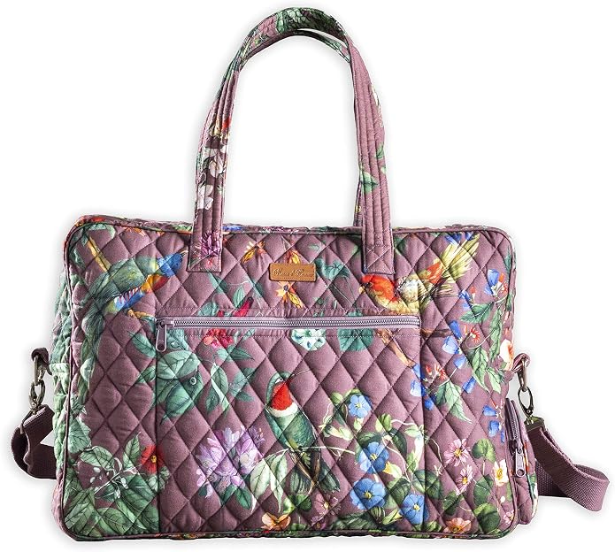 Maison d' Hermine Weekender Bags for Women Cotton Quilted Duffel Overnight Luggage Weekend Bag for Men Gym Gifts Travel | Overnight Luggage Weekend Bag for Men Gym Sports Gifts Duffle bag Business Travellers Trip Spring Summer - Image 9