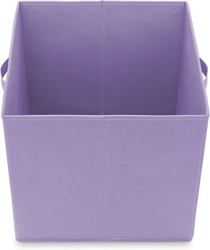 Casafield Set of 12 Collapsible Fabric Cube Storage Bins, Lavender - 13" Foldable Cloth Baskets for Shelves, Cubby Organizers & More - Image 4