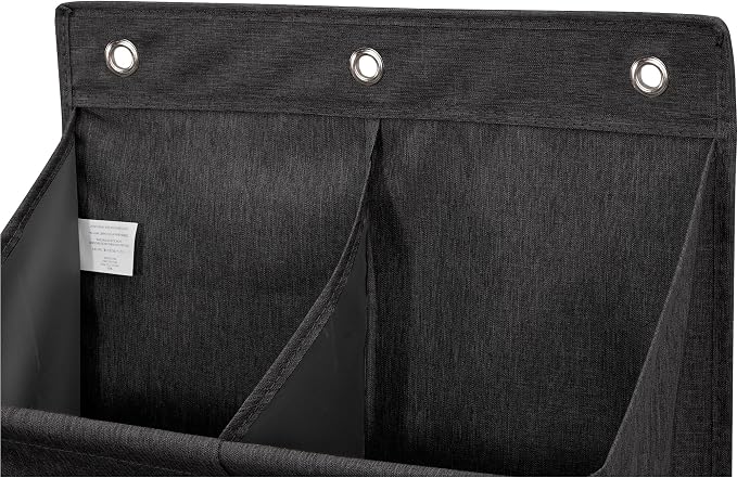 Over Door Organizer with 10 Extra Large Pockets, 23 Pairs Shoes Large Capacity Hanging Storage Organizer for Shoes, Diapers, Black, 8 Layers, 2-Pack - Image 6