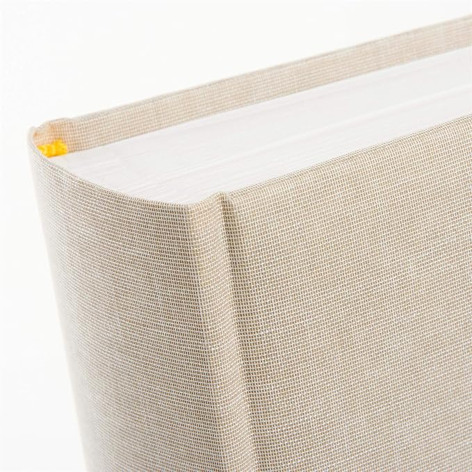 goldbuch Summertime Trend 2 27605 Photo Album with 60 White Pages with Parchment Dividers, Memory Album with Linen Cover, Photo Album for Gluing, Beige, 30 x 31 cm - Image 4
