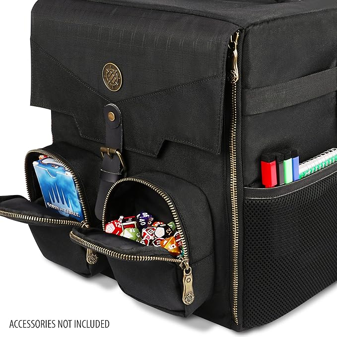 ENHANCE Board Game Shoulder Bag - Reinforced Board Game Storage with Padded Shoulder Strap and Accessories Pockets for Dice, Cards, More - Carrier Protects Tabletop Adventures - Image 5