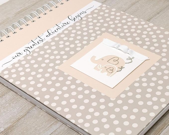 Personalized Pregnancy Journal (15 Center Designs) - Hardcover Pregnancy Memory Book Customized with Baby’s Name, Nickname or Phrase - Prompted Journal for New Moms (Ivory Dots) - Image 2