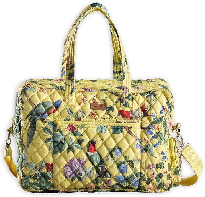 Maison d' Hermine Weekender Bags for Women Cotton Quilted Duffel Overnight Luggage Weekend Bag for Men Gym Gifts Travel | Overnight Luggage Weekend Bag for Men Gym Sports Gifts Duffle bag Business Travellers Trip Spring Summer by MaisondHermine