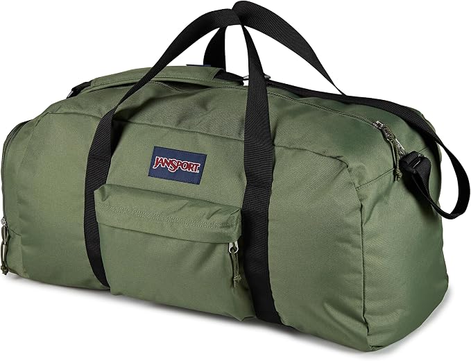 JanSport Weekender Large Duffel - Travel or Gym Bag, Durable Weekender with Front Utility Pocket & Side Grab Handles - Cargo Green - Image 2