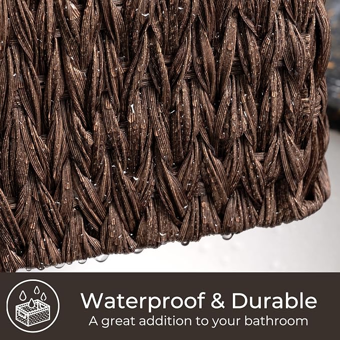 GRANNY SAYS Wicker Storage Basket for Shelves, Large Wicker Basket | Wicker Storage Baskets for Pantry, Open Front Basket for Shelves, Kitchen Storage Baskets, Decorative Basket for Home Decor - Image 4