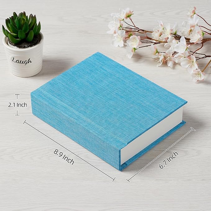 Pssoss 5x7 Photo Album with Writing Space, Linen Cover, 30 Photos, Blue | High-GSM writable pages with easy slip-in pockets for weddings, baby photos, family memories, travel, and anniversaries. - Image 2