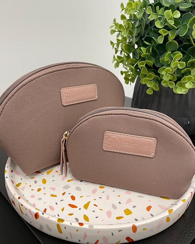 Sarah Wells PackSWell Neoprene Organizer Bag Set – 3 Nesting, Washable Pouches for Makeup, Pump Parts, Diaper & Pump Bag, Travel, Tote & Gym – Storage for Snacks, Tech Cords, Toiletries (Earth) - Image 3
